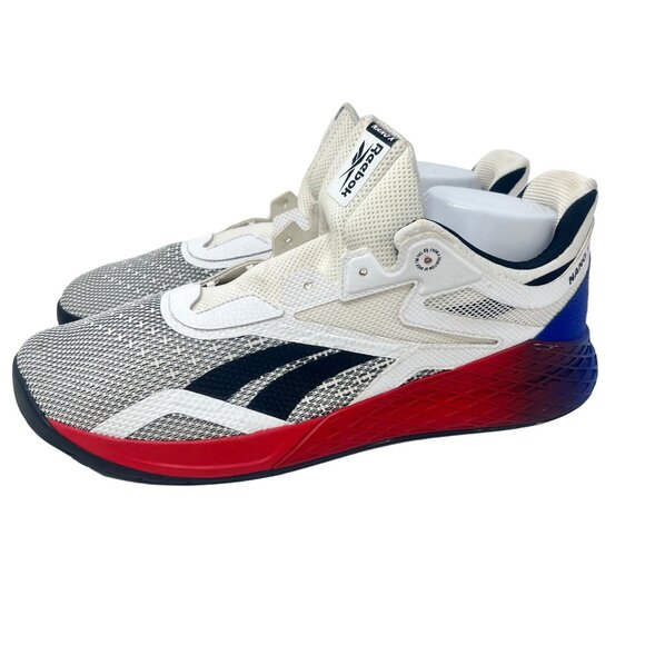 Reebok Mens Nano X Cross Trainer White with Red to Blue Ombre Size 13 - NO Laces - Picture 3 of 8